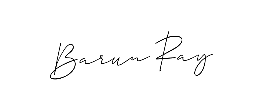 Use a signature maker to create a handwritten signature online. With this signature software, you can design (Allison_Script) your own signature for name Barun Ray. Barun Ray signature style 2 images and pictures png