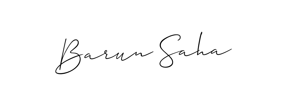 Also we have Barun Saha name is the best signature style. Create professional handwritten signature collection using Allison_Script autograph style. Barun Saha signature style 2 images and pictures png