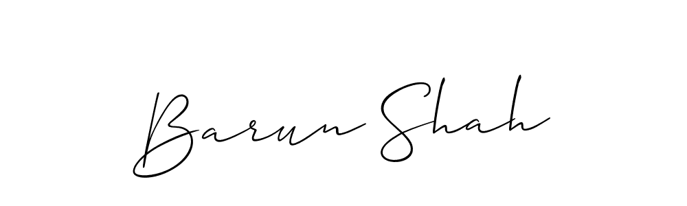 Use a signature maker to create a handwritten signature online. With this signature software, you can design (Allison_Script) your own signature for name Barun Shah. Barun Shah signature style 2 images and pictures png