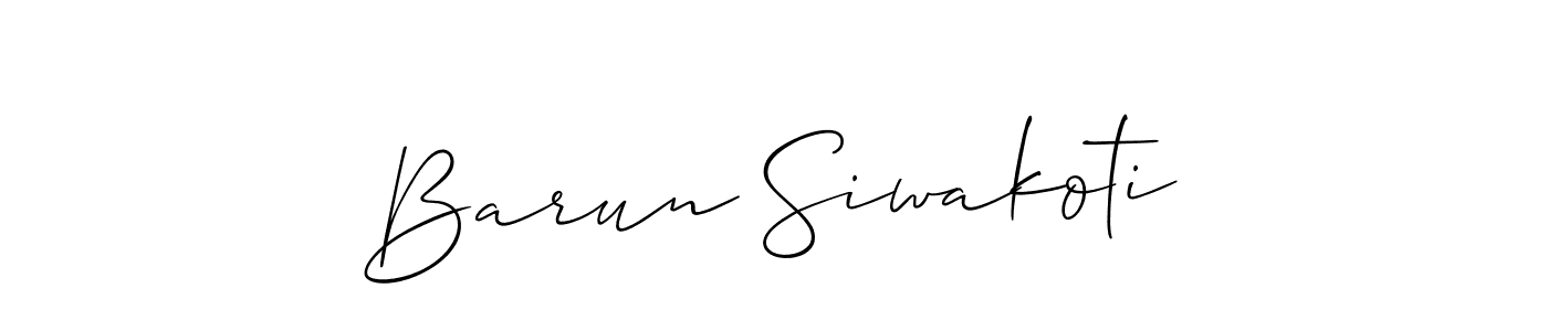 Barun Siwakoti stylish signature style. Best Handwritten Sign (Allison_Script) for my name. Handwritten Signature Collection Ideas for my name Barun Siwakoti. Barun Siwakoti signature style 2 images and pictures png