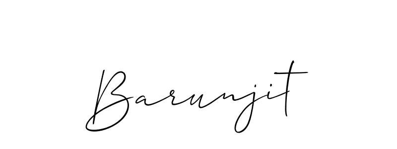 How to Draw Barunjit signature style? Allison_Script is a latest design signature styles for name Barunjit. Barunjit signature style 2 images and pictures png