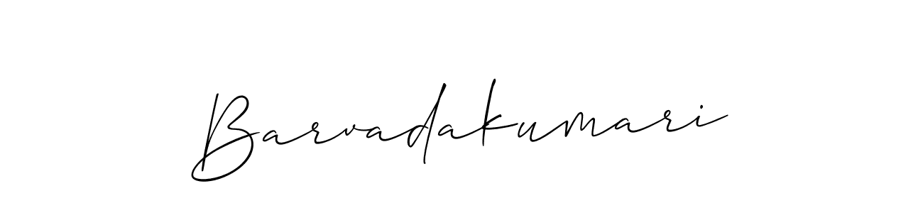 Similarly Allison_Script is the best handwritten signature design. Signature creator online .You can use it as an online autograph creator for name Barvadakumari. Barvadakumari signature style 2 images and pictures png