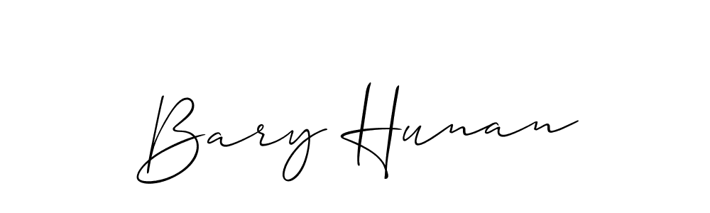 Also we have Bary Hunan name is the best signature style. Create professional handwritten signature collection using Allison_Script autograph style. Bary Hunan signature style 2 images and pictures png
