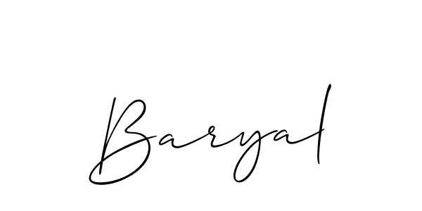 Also we have Baryal name is the best signature style. Create professional handwritten signature collection using Allison_Script autograph style. Baryal signature style 2 images and pictures png