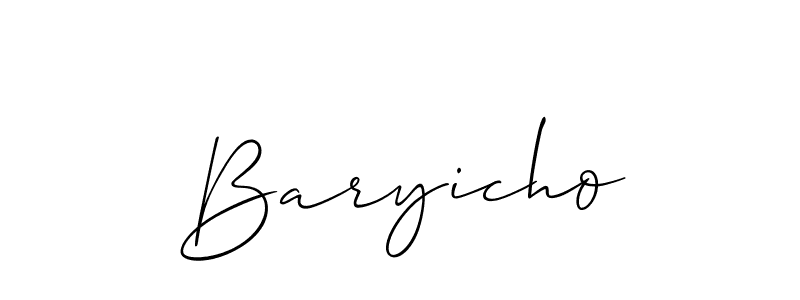 Design your own signature with our free online signature maker. With this signature software, you can create a handwritten (Allison_Script) signature for name Baryicho. Baryicho signature style 2 images and pictures png