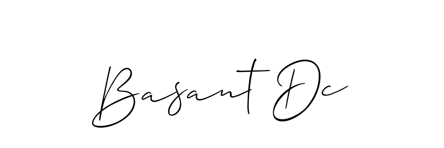 Design your own signature with our free online signature maker. With this signature software, you can create a handwritten (Allison_Script) signature for name Basant Dc. Basant Dc signature style 2 images and pictures png