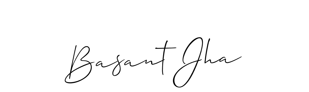 Design your own signature with our free online signature maker. With this signature software, you can create a handwritten (Allison_Script) signature for name Basant Jha. Basant Jha signature style 2 images and pictures png
