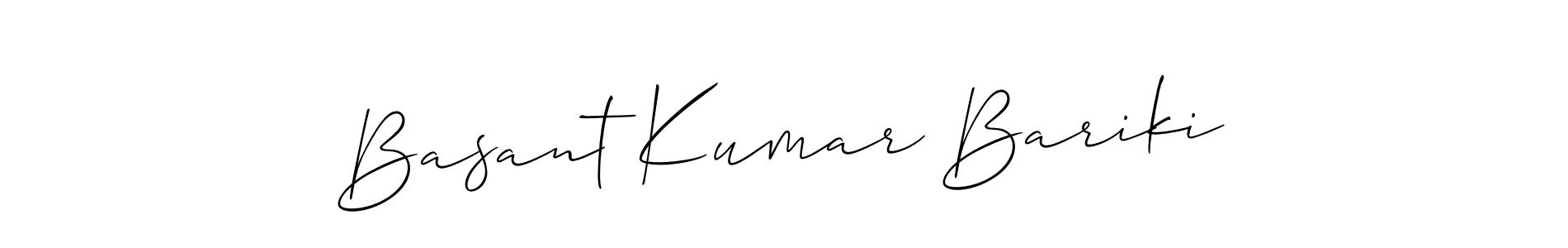 How to make Basant Kumar Bariki signature? Allison_Script is a professional autograph style. Create handwritten signature for Basant Kumar Bariki name. Basant Kumar Bariki signature style 2 images and pictures png