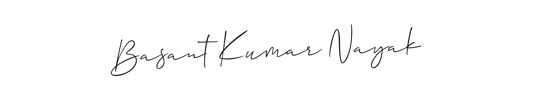 Use a signature maker to create a handwritten signature online. With this signature software, you can design (Allison_Script) your own signature for name Basant Kumar Nayak. Basant Kumar Nayak signature style 2 images and pictures png