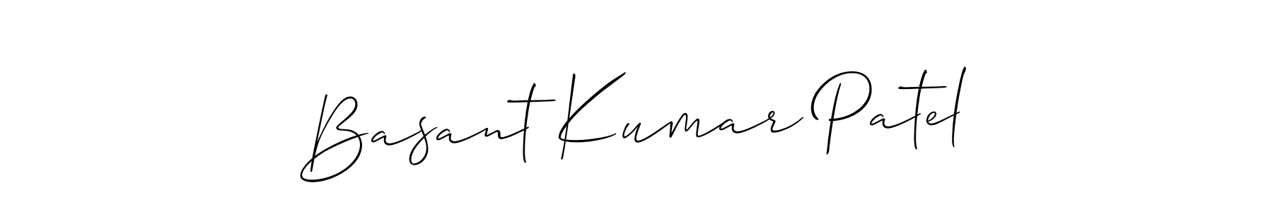Make a beautiful signature design for name Basant Kumar Patel. With this signature (Allison_Script) style, you can create a handwritten signature for free. Basant Kumar Patel signature style 2 images and pictures png