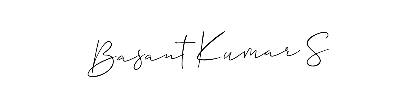 How to Draw Basant Kumar S signature style? Allison_Script is a latest design signature styles for name Basant Kumar S. Basant Kumar S signature style 2 images and pictures png