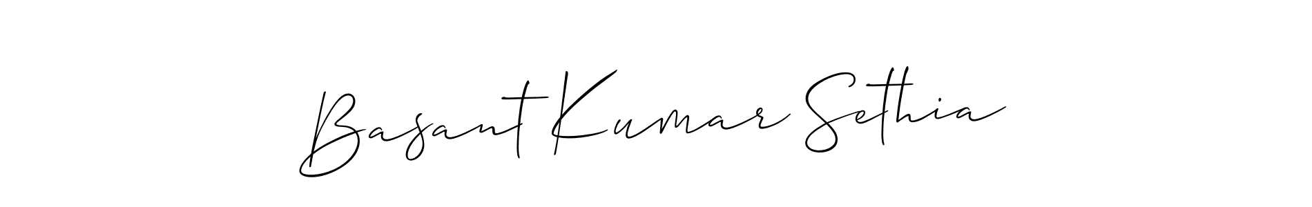 It looks lik you need a new signature style for name Basant Kumar Sethia. Design unique handwritten (Allison_Script) signature with our free signature maker in just a few clicks. Basant Kumar Sethia signature style 2 images and pictures png