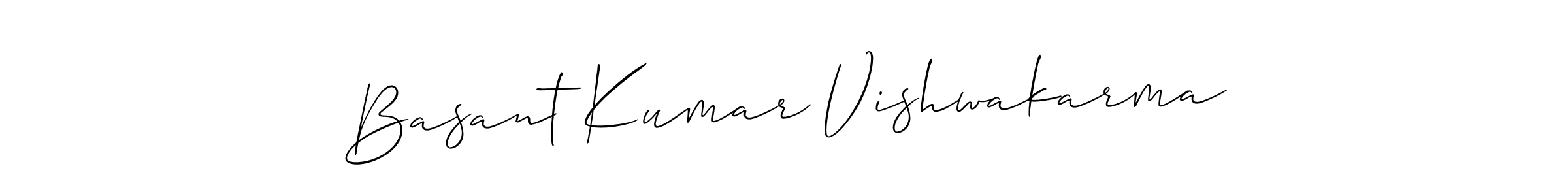 Also we have Basant Kumar Vishwakarma name is the best signature style. Create professional handwritten signature collection using Allison_Script autograph style. Basant Kumar Vishwakarma signature style 2 images and pictures png