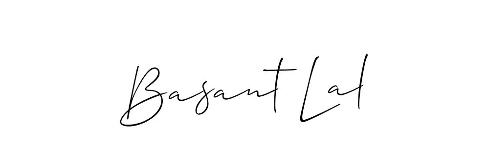 Design your own signature with our free online signature maker. With this signature software, you can create a handwritten (Allison_Script) signature for name Basant Lal. Basant Lal signature style 2 images and pictures png
