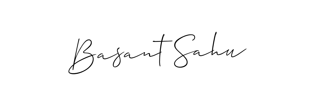 Make a beautiful signature design for name Basant Sahu. With this signature (Allison_Script) style, you can create a handwritten signature for free. Basant Sahu signature style 2 images and pictures png