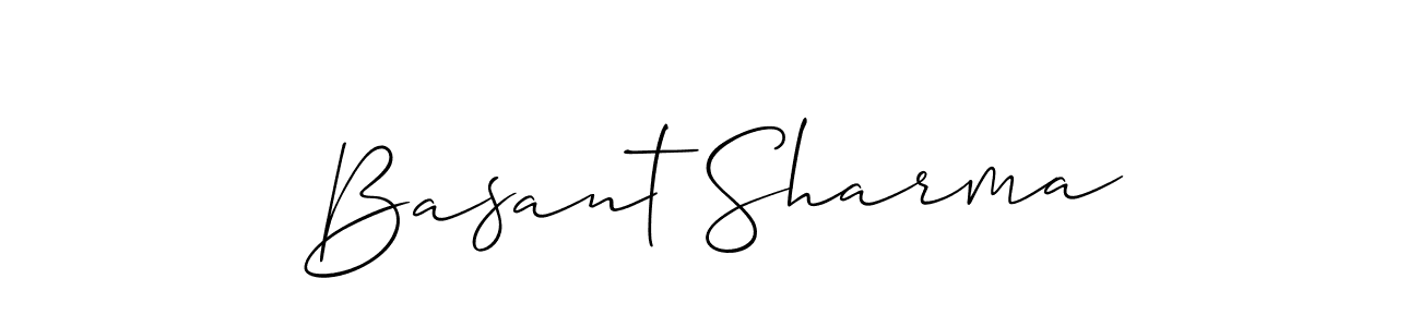 It looks lik you need a new signature style for name Basant Sharma. Design unique handwritten (Allison_Script) signature with our free signature maker in just a few clicks. Basant Sharma signature style 2 images and pictures png
