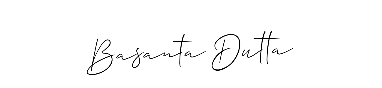 Design your own signature with our free online signature maker. With this signature software, you can create a handwritten (Allison_Script) signature for name Basanta Dutta. Basanta Dutta signature style 2 images and pictures png