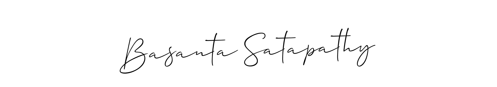 Use a signature maker to create a handwritten signature online. With this signature software, you can design (Allison_Script) your own signature for name Basanta Satapathy. Basanta Satapathy signature style 2 images and pictures png