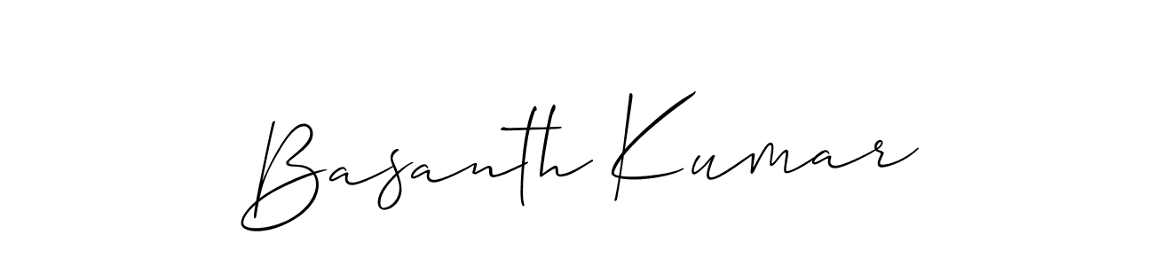 Basanth Kumar stylish signature style. Best Handwritten Sign (Allison_Script) for my name. Handwritten Signature Collection Ideas for my name Basanth Kumar. Basanth Kumar signature style 2 images and pictures png