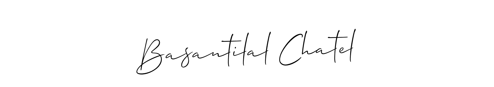 Make a beautiful signature design for name Basantilal Chatel. With this signature (Allison_Script) style, you can create a handwritten signature for free. Basantilal Chatel signature style 2 images and pictures png