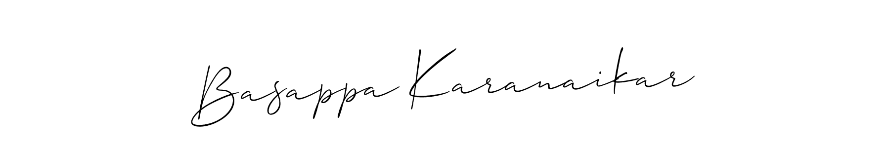 Use a signature maker to create a handwritten signature online. With this signature software, you can design (Allison_Script) your own signature for name Basappa Karanaikar. Basappa Karanaikar signature style 2 images and pictures png