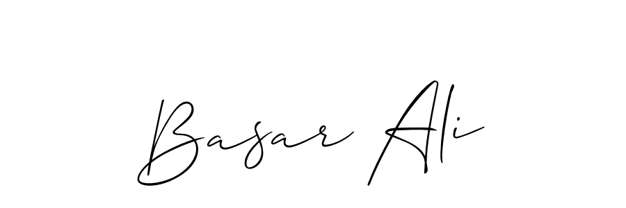 Use a signature maker to create a handwritten signature online. With this signature software, you can design (Allison_Script) your own signature for name Basar Ali. Basar Ali signature style 2 images and pictures png