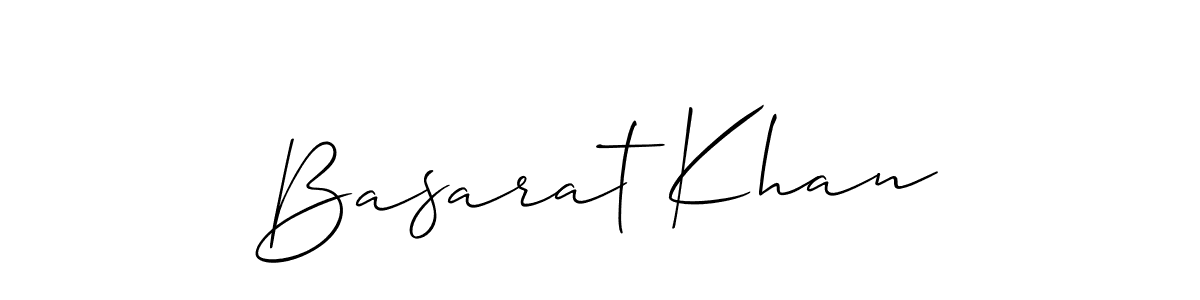 Design your own signature with our free online signature maker. With this signature software, you can create a handwritten (Allison_Script) signature for name Basarat Khan. Basarat Khan signature style 2 images and pictures png