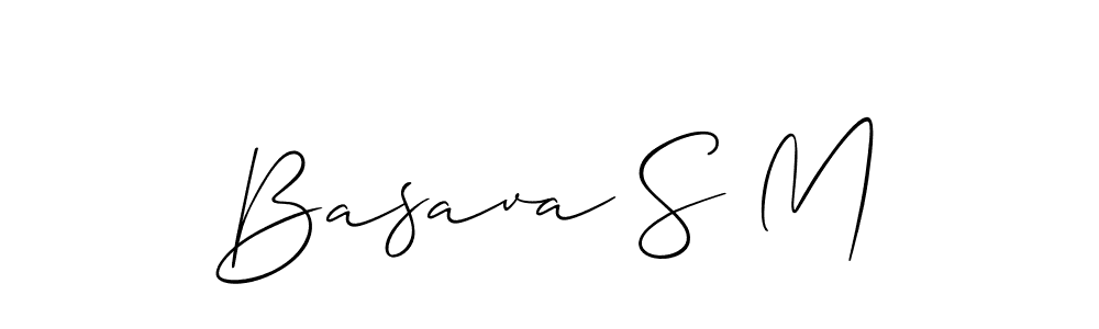 How to make Basava S M signature? Allison_Script is a professional autograph style. Create handwritten signature for Basava S M name. Basava S M signature style 2 images and pictures png