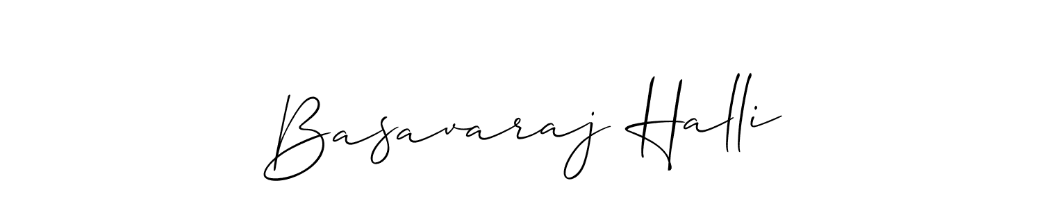 How to make Basavaraj Halli name signature. Use Allison_Script style for creating short signs online. This is the latest handwritten sign. Basavaraj Halli signature style 2 images and pictures png