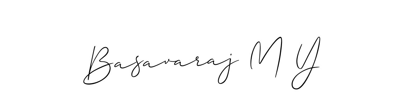 Basavaraj M Y stylish signature style. Best Handwritten Sign (Allison_Script) for my name. Handwritten Signature Collection Ideas for my name Basavaraj M Y. Basavaraj M Y signature style 2 images and pictures png