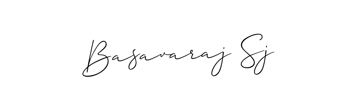 Make a beautiful signature design for name Basavaraj Sj. With this signature (Allison_Script) style, you can create a handwritten signature for free. Basavaraj Sj signature style 2 images and pictures png