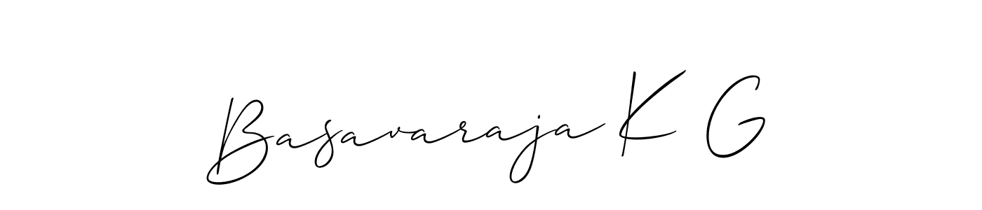 How to make Basavaraja K G signature? Allison_Script is a professional autograph style. Create handwritten signature for Basavaraja K G name. Basavaraja K G signature style 2 images and pictures png