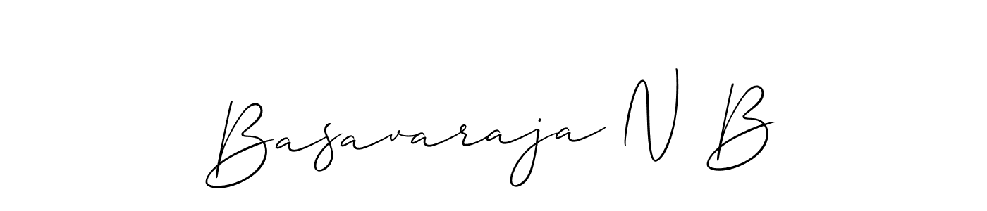 How to make Basavaraja N B signature? Allison_Script is a professional autograph style. Create handwritten signature for Basavaraja N B name. Basavaraja N B signature style 2 images and pictures png