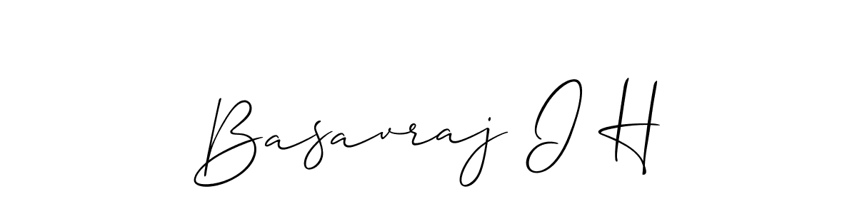 Use a signature maker to create a handwritten signature online. With this signature software, you can design (Allison_Script) your own signature for name Basavraj I H. Basavraj I H signature style 2 images and pictures png