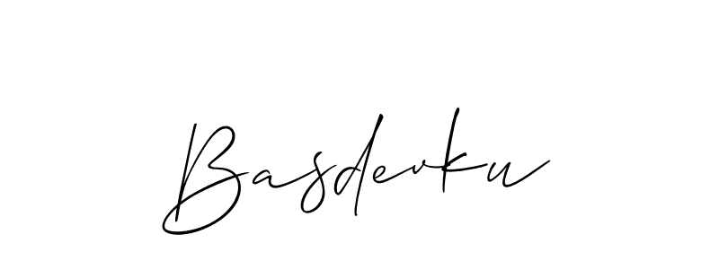 Create a beautiful signature design for name Basdevku. With this signature (Allison_Script) fonts, you can make a handwritten signature for free. Basdevku signature style 2 images and pictures png