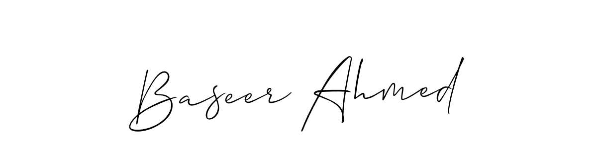 Make a short Baseer Ahmed signature style. Manage your documents anywhere anytime using Allison_Script. Create and add eSignatures, submit forms, share and send files easily. Baseer Ahmed signature style 2 images and pictures png