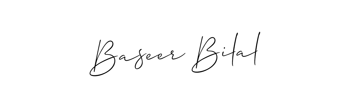 How to make Baseer Bilal signature? Allison_Script is a professional autograph style. Create handwritten signature for Baseer Bilal name. Baseer Bilal signature style 2 images and pictures png