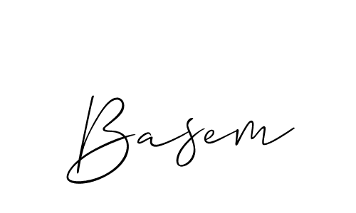 Make a beautiful signature design for name Basem. With this signature (Allison_Script) style, you can create a handwritten signature for free. Basem signature style 2 images and pictures png