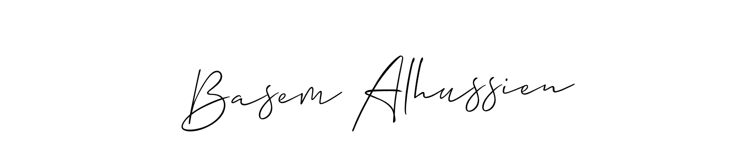 Design your own signature with our free online signature maker. With this signature software, you can create a handwritten (Allison_Script) signature for name Basem Alhussien. Basem Alhussien signature style 2 images and pictures png