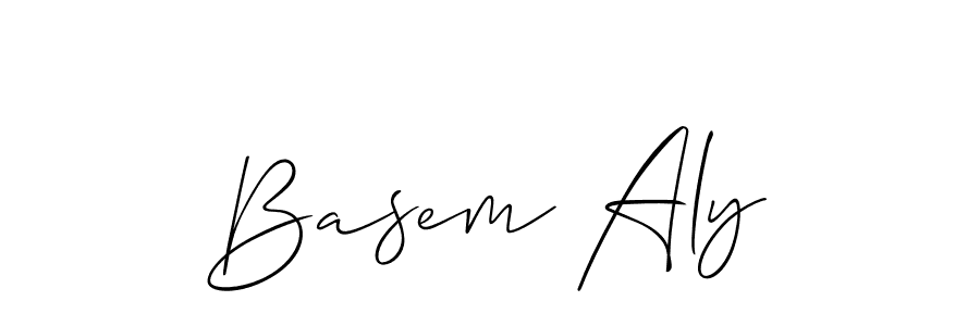 Design your own signature with our free online signature maker. With this signature software, you can create a handwritten (Allison_Script) signature for name Basem Aly. Basem Aly signature style 2 images and pictures png