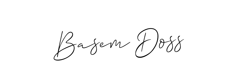 Use a signature maker to create a handwritten signature online. With this signature software, you can design (Allison_Script) your own signature for name Basem Doss. Basem Doss signature style 2 images and pictures png