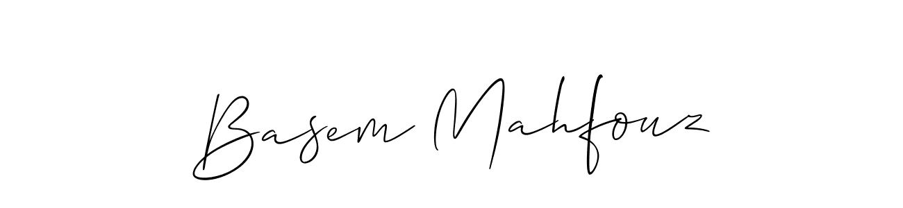 Make a short Basem Mahfouz signature style. Manage your documents anywhere anytime using Allison_Script. Create and add eSignatures, submit forms, share and send files easily. Basem Mahfouz signature style 2 images and pictures png