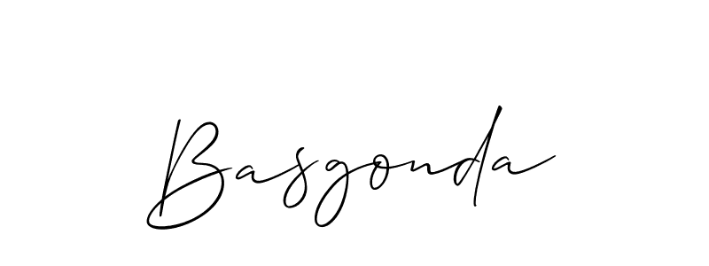 Use a signature maker to create a handwritten signature online. With this signature software, you can design (Allison_Script) your own signature for name Basgonda. Basgonda signature style 2 images and pictures png