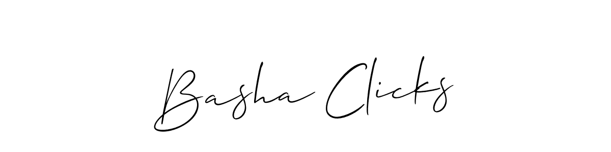 Use a signature maker to create a handwritten signature online. With this signature software, you can design (Allison_Script) your own signature for name Basha Clicks. Basha Clicks signature style 2 images and pictures png