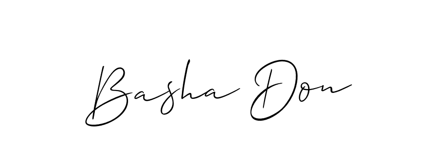 Also You can easily find your signature by using the search form. We will create Basha Don name handwritten signature images for you free of cost using Allison_Script sign style. Basha Don signature style 2 images and pictures png