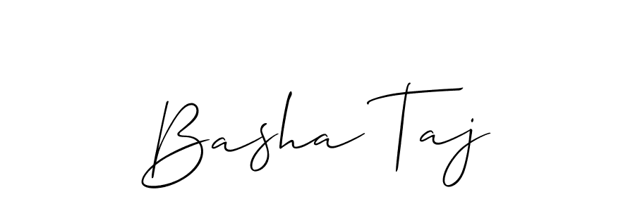 How to make Basha Taj name signature. Use Allison_Script style for creating short signs online. This is the latest handwritten sign. Basha Taj signature style 2 images and pictures png