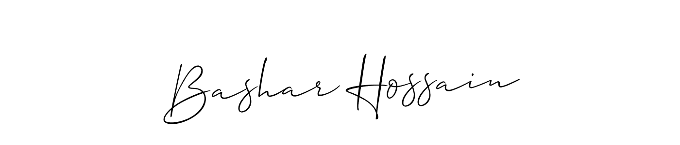 if you are searching for the best signature style for your name Bashar Hossain. so please give up your signature search. here we have designed multiple signature styles  using Allison_Script. Bashar Hossain signature style 2 images and pictures png