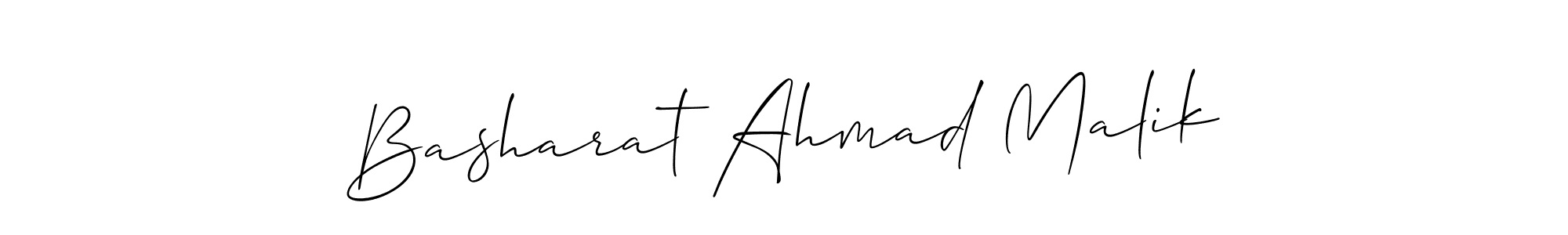 Use a signature maker to create a handwritten signature online. With this signature software, you can design (Allison_Script) your own signature for name Basharat Ahmad Malik. Basharat Ahmad Malik signature style 2 images and pictures png