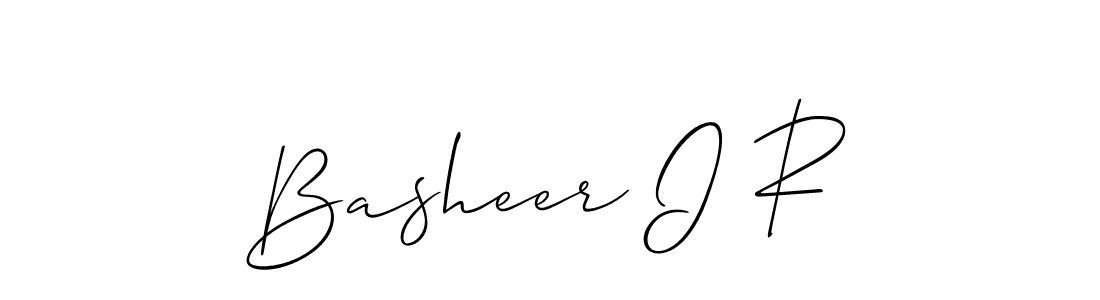 Allison_Script is a professional signature style that is perfect for those who want to add a touch of class to their signature. It is also a great choice for those who want to make their signature more unique. Get Basheer I R name to fancy signature for free. Basheer I R signature style 2 images and pictures png