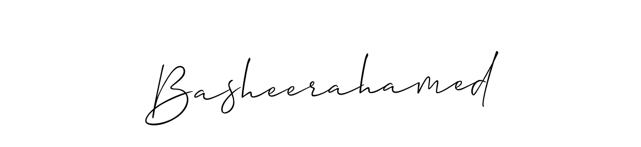 Also we have Basheerahamed name is the best signature style. Create professional handwritten signature collection using Allison_Script autograph style. Basheerahamed signature style 2 images and pictures png